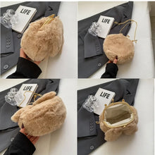 Charger l&#39;image dans la galerie, Luxury Fur Shoulder Bag Plush Purse Party Clutch Chain Crossbody Bag a99