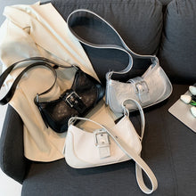 画像をギャラリービューアに読み込む, Small Silver Leather Shoulder Bag for Women Fashion Designer Crossbody Bags
