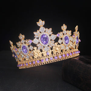 Royal Crystal Queen King Tiara and Crown Bridal Diadem Wedding Headpiece dc28 - www.eufashionbags.com
