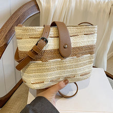 Carica l&#39;immagine nel visualizzatore di Gallery, New Summer Beach Straw Bags for Women Straw Shoulder Crossbody Bags a177
