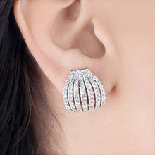 Cargar imagen en el visor de la galería, Trendy Claw Shaped Stud Earrings for Women Sparkling Cubic Zirconia Piercing Accessories