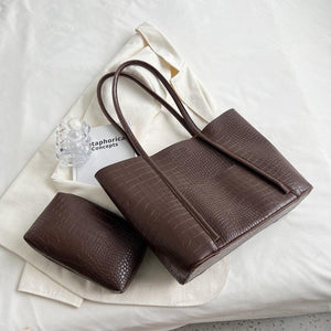 Large PU Leather Shoulder Bag for Women Winter Fashion Handbags Tote Purse l63 - www.eufashionbags.com