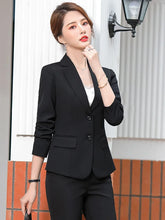 Cargar imagen en el visor de la galería, 2023 Spring New Professional Women&#39;s Trousers Suit Slimming Long-sleeved Suit Business Suit Small Suit Women&#39;s Work Clothes