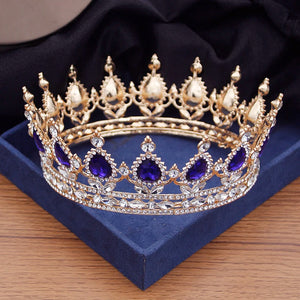 Baroque Crystal Tiara Crowns for Queen Wedding Crown Hair Jewelry Diadem for Women