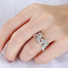 Laden Sie das Bild in den Galerie-Viewer, Chic Dragonfly Rings Women Silver Color Exquisite Female Finger Ring for Wedding Party Birthday Gift Statement Jewelry