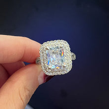 画像をギャラリービューアに読み込む, Luxury Women Wedding Rings Crystal Cubic Zirconia Engagement Rings Party Gift Jewelry