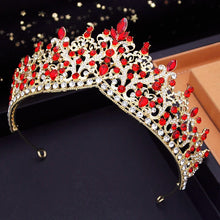Carica l&#39;immagine nel visualizzatore di Gallery, Bridal Headwear Tiaras and Crowns Bride Headdress Birthday Prom Wedding Crown Girls Party Hair Jewelry Accessories