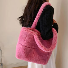 Charger l&#39;image dans la galerie, Fluffy Plush Women Bag Lambswool Large Shoulder Bag Tote Purse q45