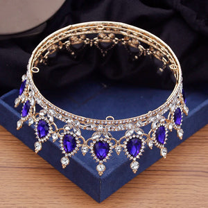 Baroque Crystal Tiara Crowns for Queen Wedding Crown Hair Jewelry Diadem for Women