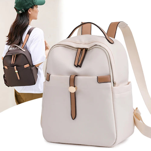 Light Waterproof Women's Backpacks High Quality Oxford Cloth School Bag Fashion Colorblock Design Backpack