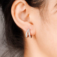 Load image into Gallery viewer, Fashion Cubic Zirconia Woman Hoop Earrings Daily Wear Jewelry he168 - www.eufashionbags.com