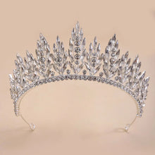 Laden Sie das Bild in den Galerie-Viewer, Rhinestone Crystal Headwear Tiaras and Crowns Bridal Diadem Wedding Crown Girls Party Hair Jewelry Accessories