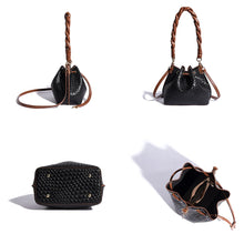 Cargar imagen en el visor de la galería, Luxury PU Leather Designer Shoulder Bag Women Fashion Bucket Handbag Crossbody Purse a174