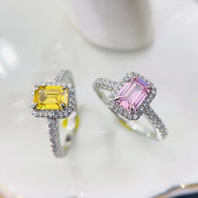 画像をギャラリービューアに読み込む, 925 Silver Promise Rings For Women Anniversary Gift Paraiba Emerald Tourmaline Gemstone Rectangle Finger Ring x26