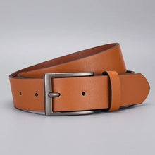 Cargar imagen en el visor de la galería, Classic Men PU Leather Brown Belts Luxury Designer Pin Buckle Waist Strap Belt