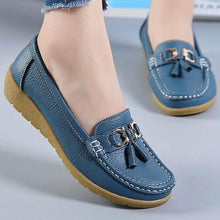 Load image into Gallery viewer, Women Soft Leather Loafers Casual Shoes Slip On Sports Shoes - www.eufashionbags.com