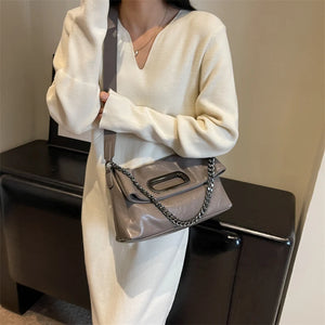 Chain Shoulder Bags for Women PU Leather Fashion Chain Handbags a126