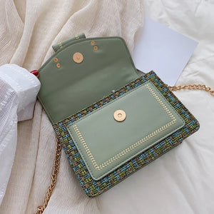Trendy Flap Messenger Bag for Women Chain Strap Luxury Crossbody Shoulder Bag q183