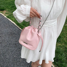 Laden Sie das Bild in den Galerie-Viewer, Fashion Women Mini Bucket Bags Luxury Designer Shoulder Bags Pink Messenger Bags