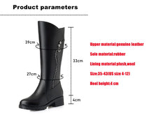 Carica l&#39;immagine nel visualizzatore di Gallery, Genuine Leather Women Boots Platform Snow Plush Fur Warm Shoes