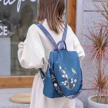 Carica l&#39;immagine nel visualizzatore di Gallery, Waterproof Oxford Women Backpack Anti-theft Shoulder School Bag Embroidery Large Travel w68