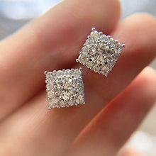 Charger l&#39;image dans la galerie, Square Shaped Stud Earrings for Women Cubic Zirconia Jewelry he170 - www.eufashionbags.com
