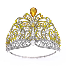 Cargar imagen en el visor de la galería, Large Miss Universe Crown Rhinestone Tiara Bridal Party Crowns Hair Jewelry y98