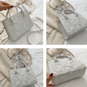 Floral Graphic Satchel Bag For Women Fashion Mini Square Bag Fashion Handbag Designer Shoulder Crossbody Bags