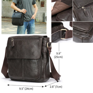 Men Shoulder Bag Cowhide Leather Crossbody Bags Messenger Tote purse