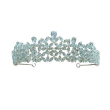 Carica l&#39;immagine nel visualizzatore di Gallery, Cubic Zircon Wedding Tiaras CZ Bridal Headband Queen Princess Rhinestone Pageant Diadem Crown
