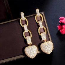 Load image into Gallery viewer, Long Heart Charms Hanging Earrings Romantic Ear Accessories for Women t30 - www.eufashionbags.com