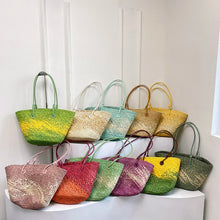 Laden Sie das Bild in den Galerie-Viewer, Big Straw Underarm Bags for Women 2024 Fashion Summer Shoulder Bags Travel Handbags
