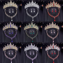 Load image into Gallery viewer, Quality Crown and Jewelry Sets Bride Tiaras Headdress Party Birthday Girls Wedding Dress Hair Jewelry Bridal Accessories