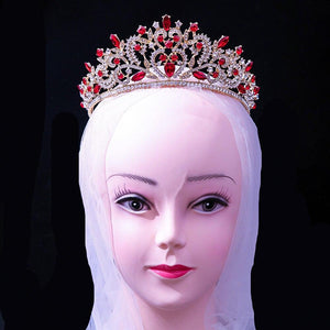 Silver Color Opal Tiaras Crown Rhinestone Headband Wedding Hair Jewelry bc53 - www.eufashionbags.com