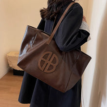画像をギャラリービューアに読み込む, Winter Fashion Leather Tote Bag Retro Versatile Shoulder Bag Premium Handbag a07