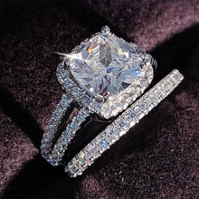Charger l&#39;image dans la galerie, Luxury Silver Color Luxury Wedding Rings Set for Women mr01 - www.eufashionbags.com