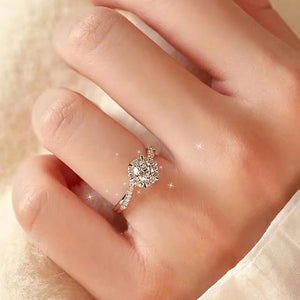 Eternity Wedding Trend Women Rings with Brilliant Cubic Zirconia Temperament Rings Engagement Band Jewelry