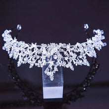 Load image into Gallery viewer, Princess Crown Handmade Crystal Tiaras Headdress Royal Queen Wedding Hair Jewelry Bridal Head Accessories