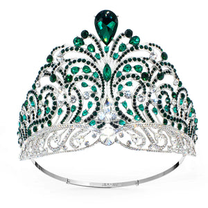 Large Miss Universe Crown Rhinestone Tiara Bridal Party Crowns Hair Jewelry y98