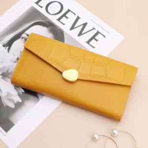 Genuine Leather Women Wallet Long envelope Clutch Purse n35 - www.eufashionbags.com