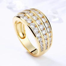 Load image into Gallery viewer, Luxury Trendy Women Wedding Rings Gold Color Full Paved CZ Bands Jewelry Gift t35 - www.eufashionbags.com