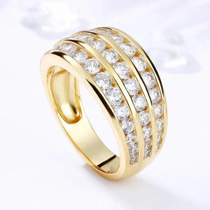 Luxury Trendy Women Wedding Rings Gold Color Full Paved CZ Bands Jewelry Gift t35 - www.eufashionbags.com
