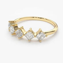 Load image into Gallery viewer, Princess Cut Square Cubic Zircon Rings for Women hr77 - www.eufashionbags.com