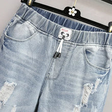Charger l&#39;image dans la galerie, XL-6XL Baggy Jeans Woman Loose Harem Pants Fat Sister Pants Women High Waist Pants Large Size Ripped Jeans