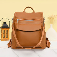 Load image into Gallery viewer, Anti Theft Travel Backpack Large Capacity School Bags For Teenage Girls Mochila 2024 New High Quality PU Leather Women Backpack