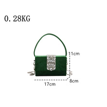 Carica l&#39;immagine nel visualizzatore di Gallery, Fashion Women Rhinestone Evening Bag mobile phone Flap bag a173