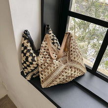 Load image into Gallery viewer, Handmade Women Weave Straw Tote Bag Travel Beach Bags l58 - www.eufashionbags.com