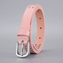 Carica l&#39;immagine nel visualizzatore di Gallery, Fashion Women Pu Leather Dress Belt For Women Hollow Out Strap High Quality Trouser Pink Belts