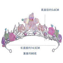 Cargar imagen en el visor de la galería, Handmade Mermaid Crown Halloween Ocean Style Costume Seashell Starfish Hair Accessories