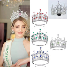 Load image into Gallery viewer, Luxury Miss Queen Baroque Crown Pageant Wedding Hair Jewelry y85